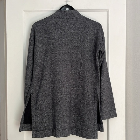 LOLE oversized Grey fleece open cardigan sweater with pockets. Size XS - Picture 2 of 12